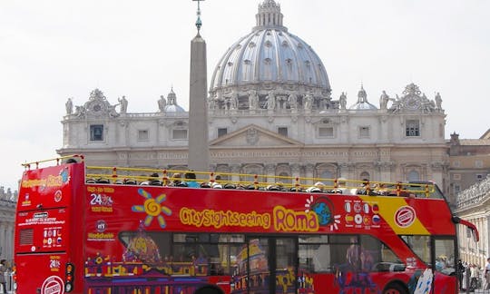 Bus à arrêts multiples pendant 24 ou 48 h et billet pour les Musées du Vatican