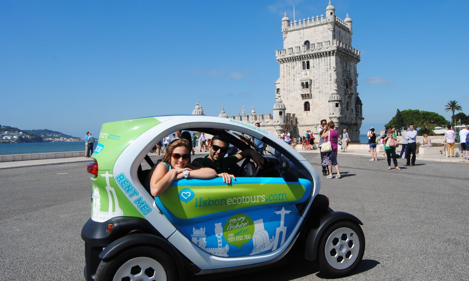 Ronde van Lissabon in een elektrische auto met GPS-audiogids