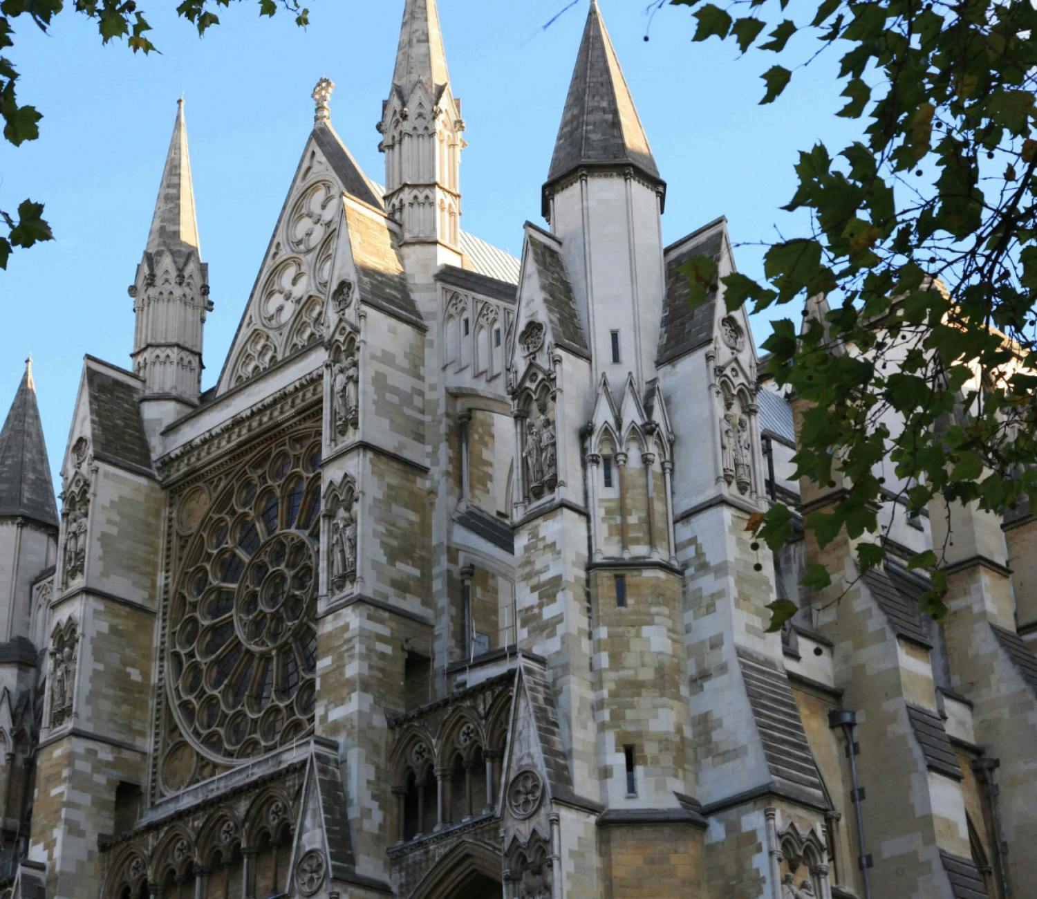 Westminster Abbey met wisseling van de wachtwandeling