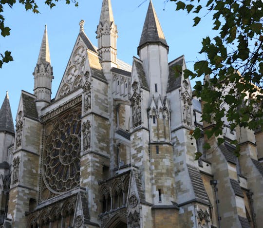 Westminster Abbey met wisseling van de wachtwandeling