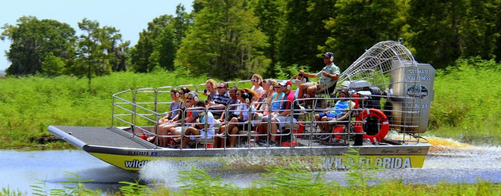 Niesamowita przejażdżka statkiem powietrznym Wild Florida z transportu z Orlando