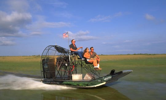 Everglades airboat ride with Biscayne Bay boat tour and transportation