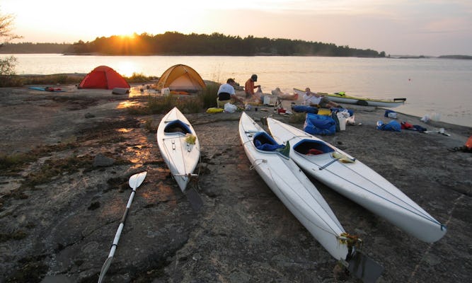Archipel de Stockholm: excursion d'une nuit en kayak et camping
