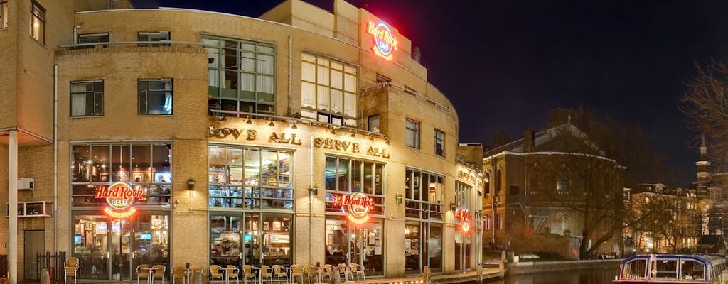 Hard Rock Cafe Amsterdam priority seating with menu