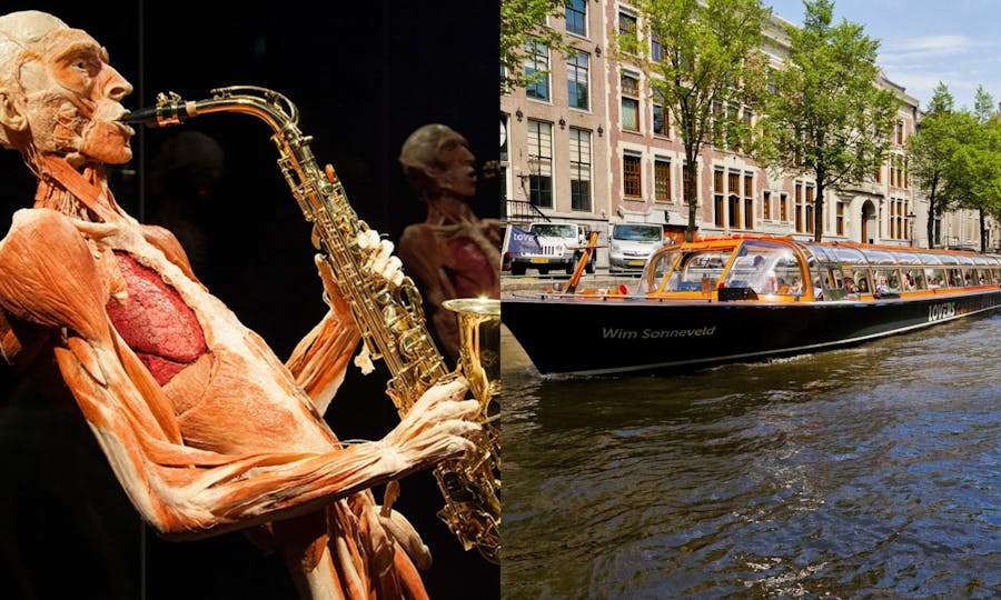 Amsterdam: Eintritt ohne Anstehen zu Body Worlds und einstündige Grachtenfahrt