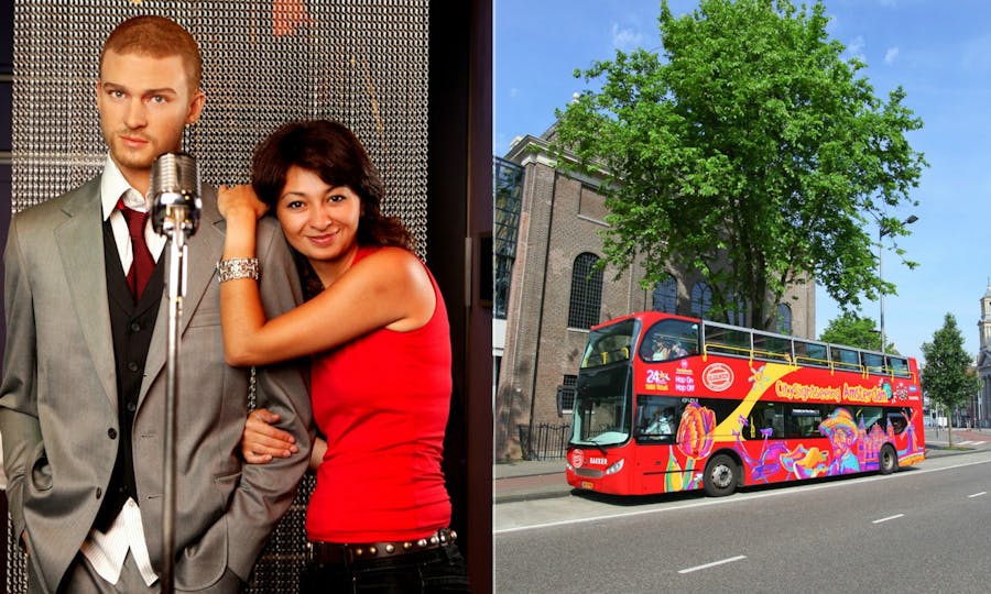 Ingresso prioritario al Madame Tussauds di Amsterdam e bus hop-on hop-off 24 ore