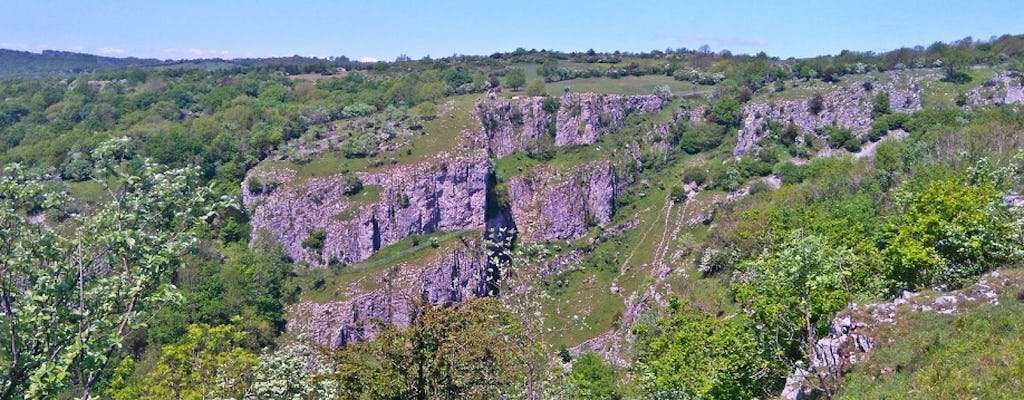 Burrington Combe to Cheddar Gorge caving and hiking day trip from London