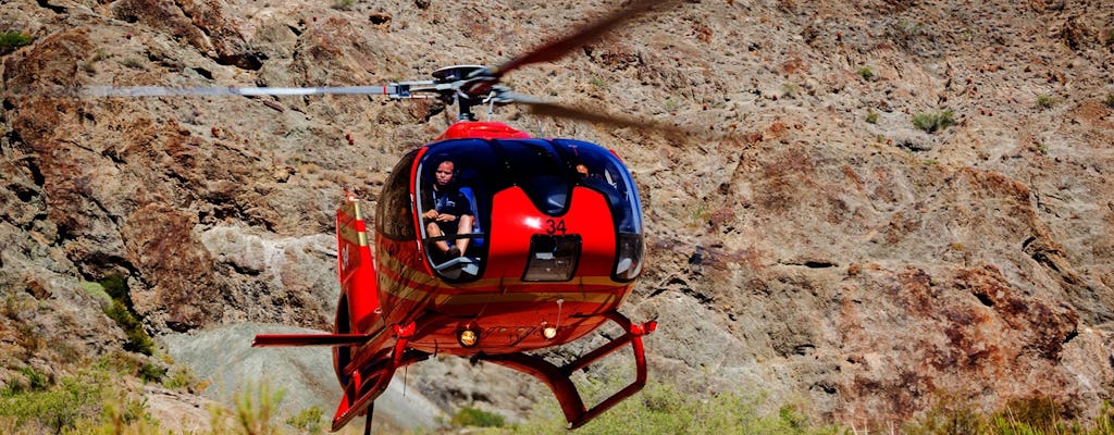 Grand Canyon helikoptervlucht met goudmijn, ATV-tour en lunch