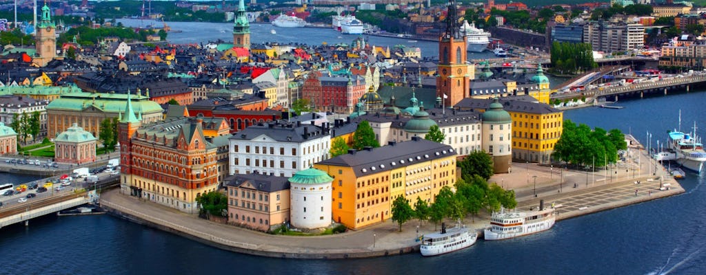 Grande tour por Estocolmo com combinação de ônibus e barco