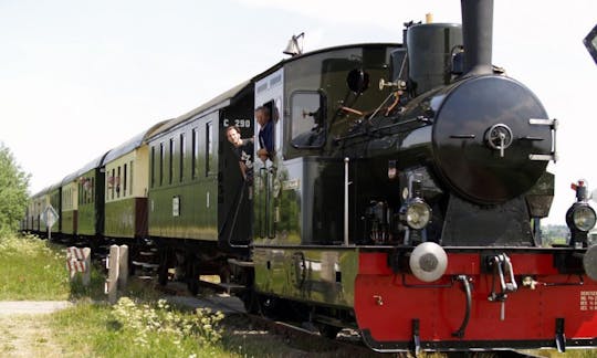 North Holland tour by steam train and ship in the countryside
