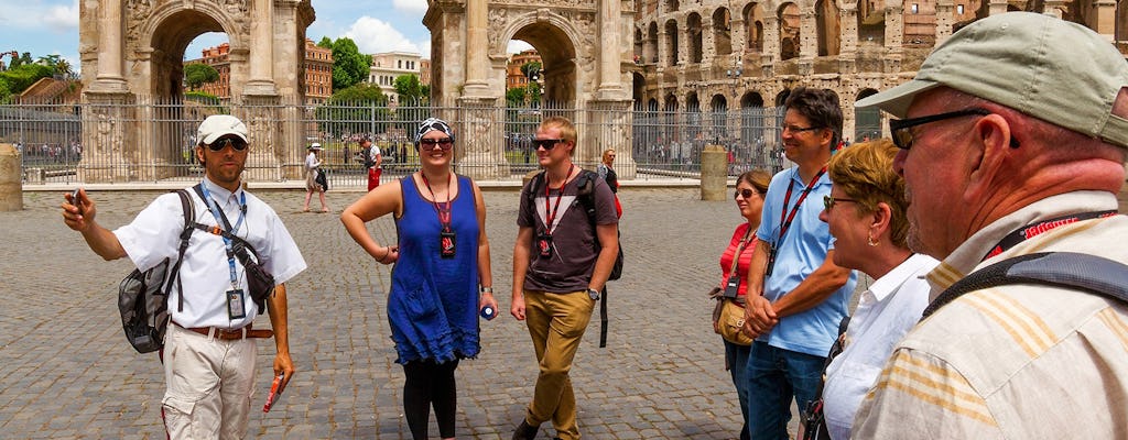 Zwiedzanie z przewodnikiem Koloseum z bramą gladiatorów i areną oraz Forum Romanum i Palatynu