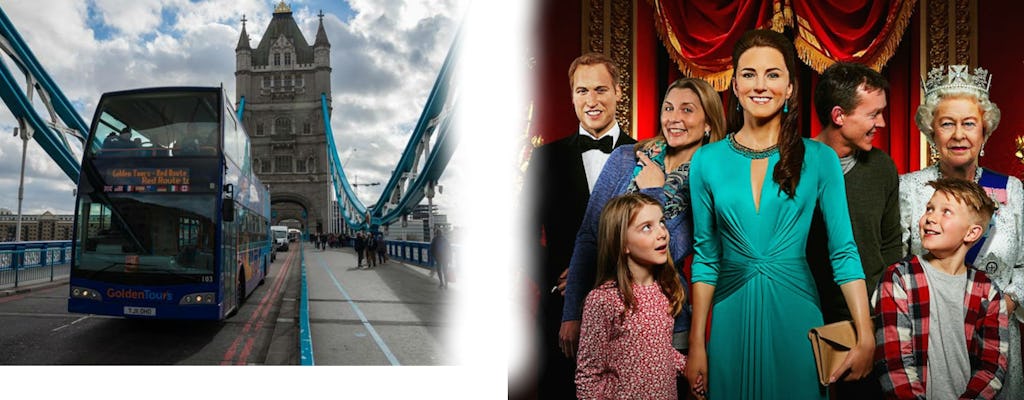 Tour de Londres en autobús turístico: Billete 24 horas + Madame Tussauds