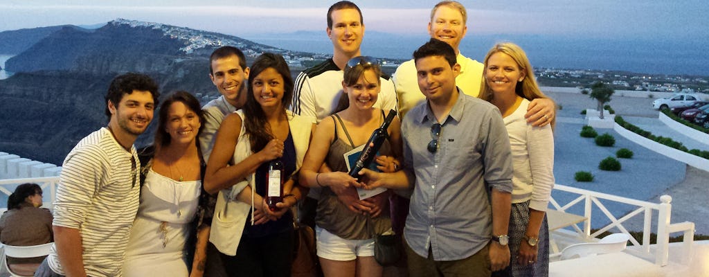 Tour al tramonto e avventura vinicola a Santorini