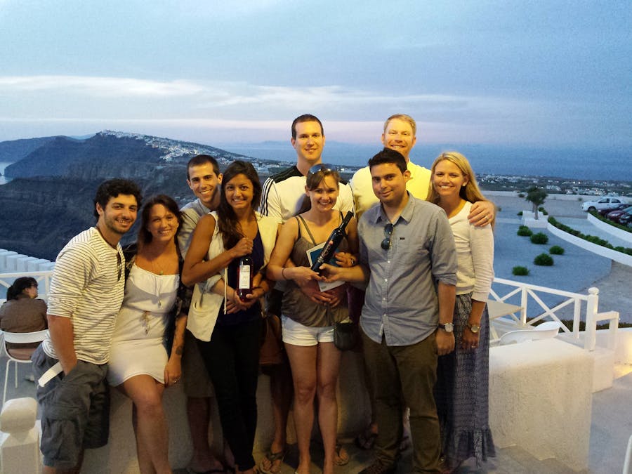 Tour al tramonto e avventura vinicola a Santorini