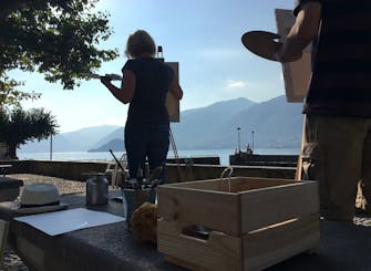 Esperienza di pittura plein air sul lago di Como con degustazione di vini Esperienza di pittura plein air sul lago di Como con degustazione di vini