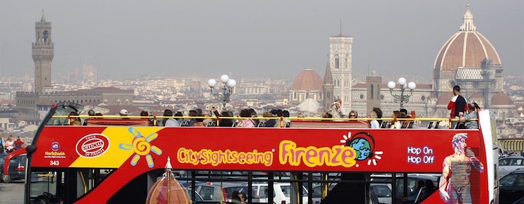 Uffizi Gallery guided tour with 24 or 48-hour hop-on hop-off bus tickets