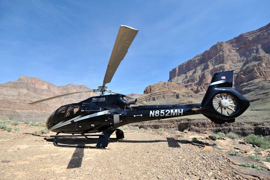 Free Spirit Grand Canyon landing helicopter flight + champagne toast from South Las Vegas