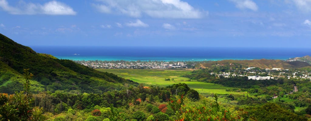 Wyspa Oahu podkreśla trasę z Pearl Harbor