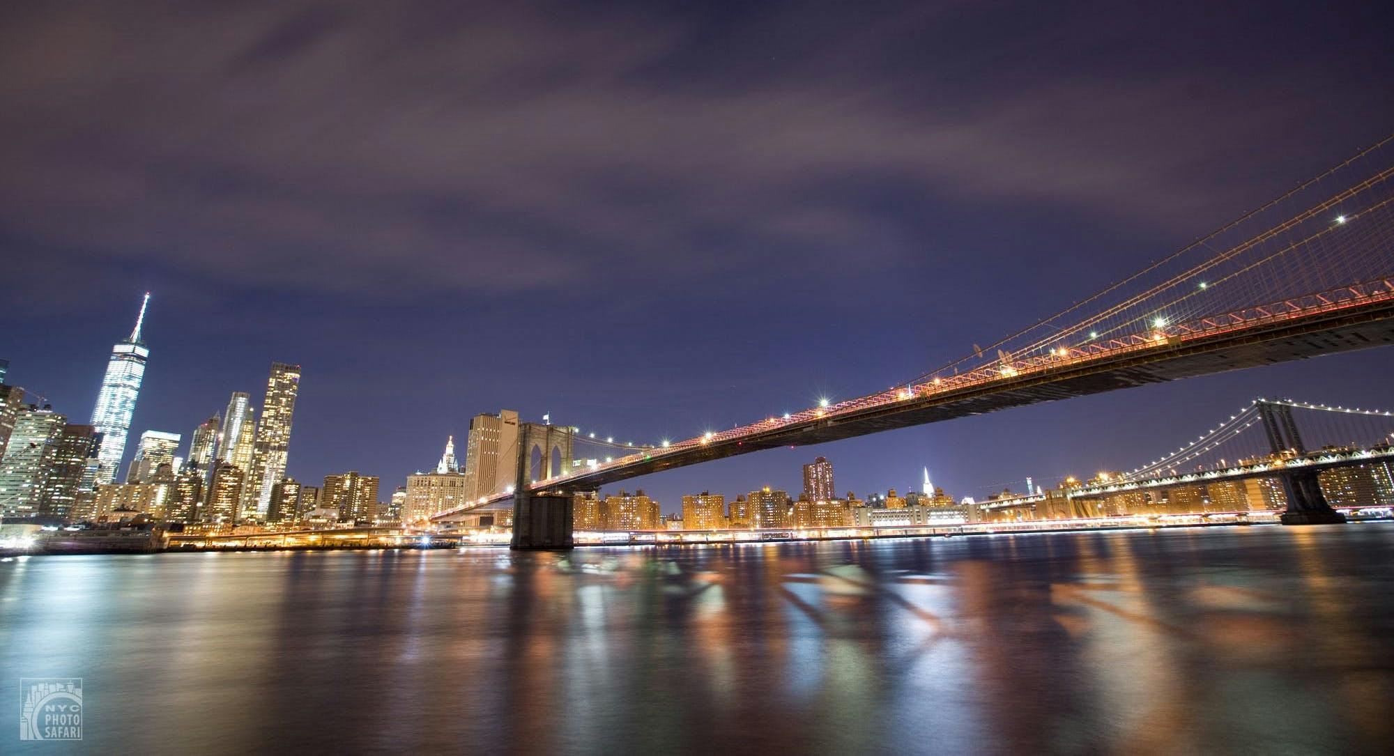 Wycieczka po nocnej wycieczce po Brooklynie Bridge