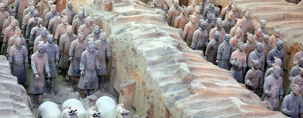 Groepsrondleiding door het terracotta krijgersmuseum, het Qin Shi Huang-mausoleum en het Banpo-museum