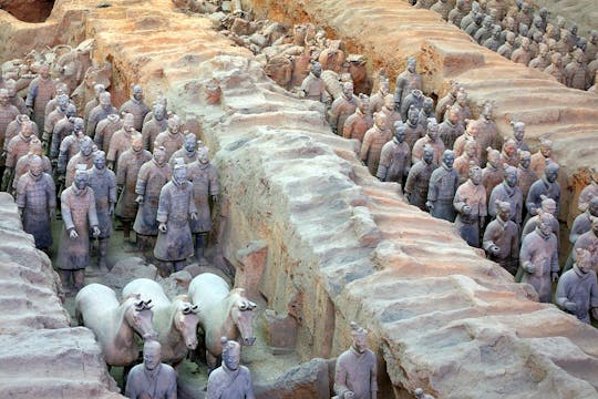 Excursão grupal ao museu dos guerreiros de terracota, ao mausoléu Qin Shi Huang e ao museu Banpo