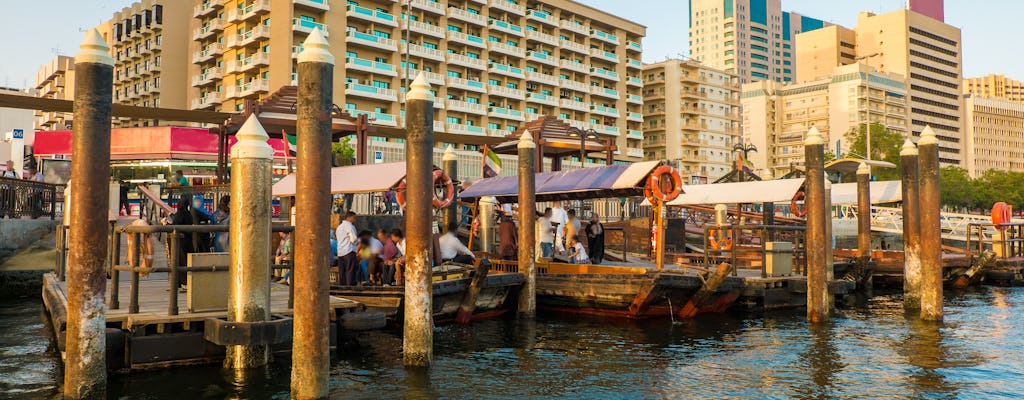 Tour combinato della città di Dubai e crociera in dhow con cena