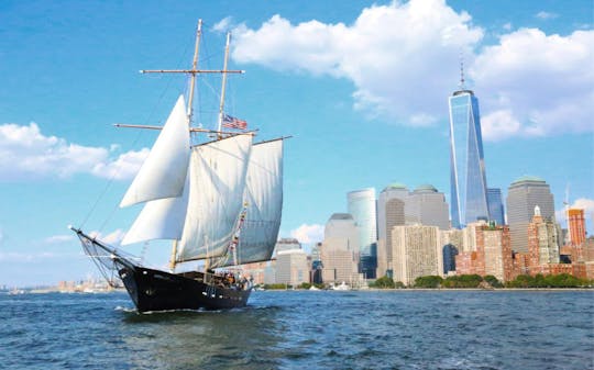 Daytime statue sail aboard Clipper City