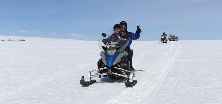 Golden Circle and Langjökull snowmobiling tour