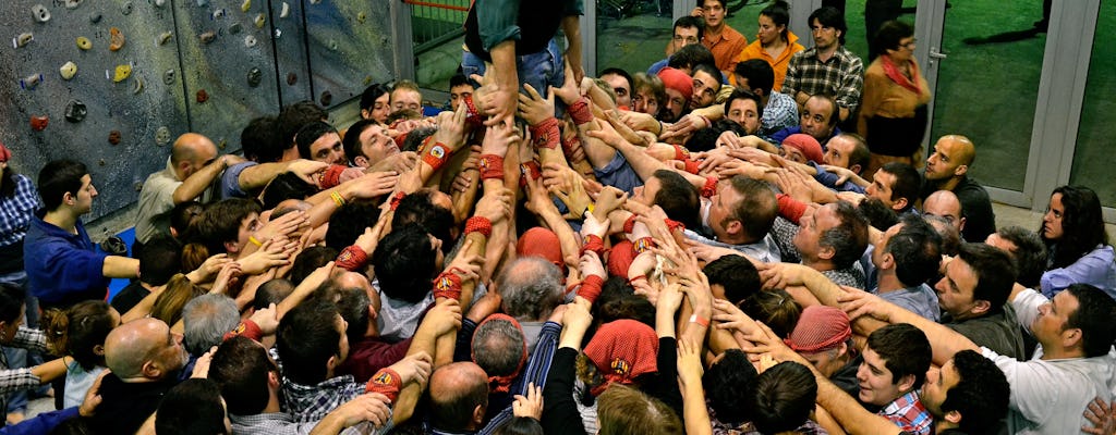 Evening walking tour of Barcelona with tapas and Human Towers