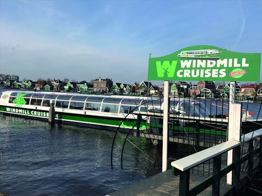 Hop-on-hop-off windmills and Dutch villages bus tour with Zaanse Schans canal cruise