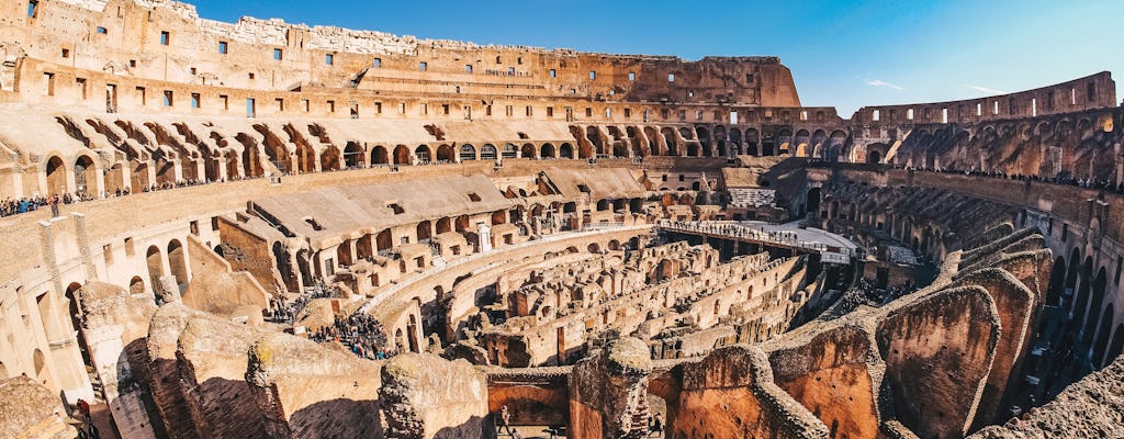 Ingressos pula fila e visita guiada ao subterrâneo ou Belvedere do Coliseu