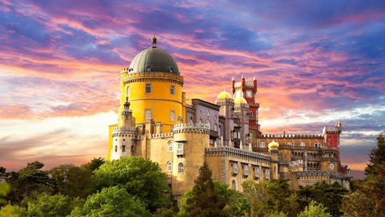 Sintra and Atlantic road tour with Pena Palace and Quinta da Regaleira from Lisbon