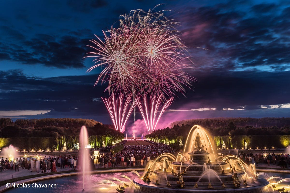Billetter til springvandsshowet om aftenen ved Versailles-slottet