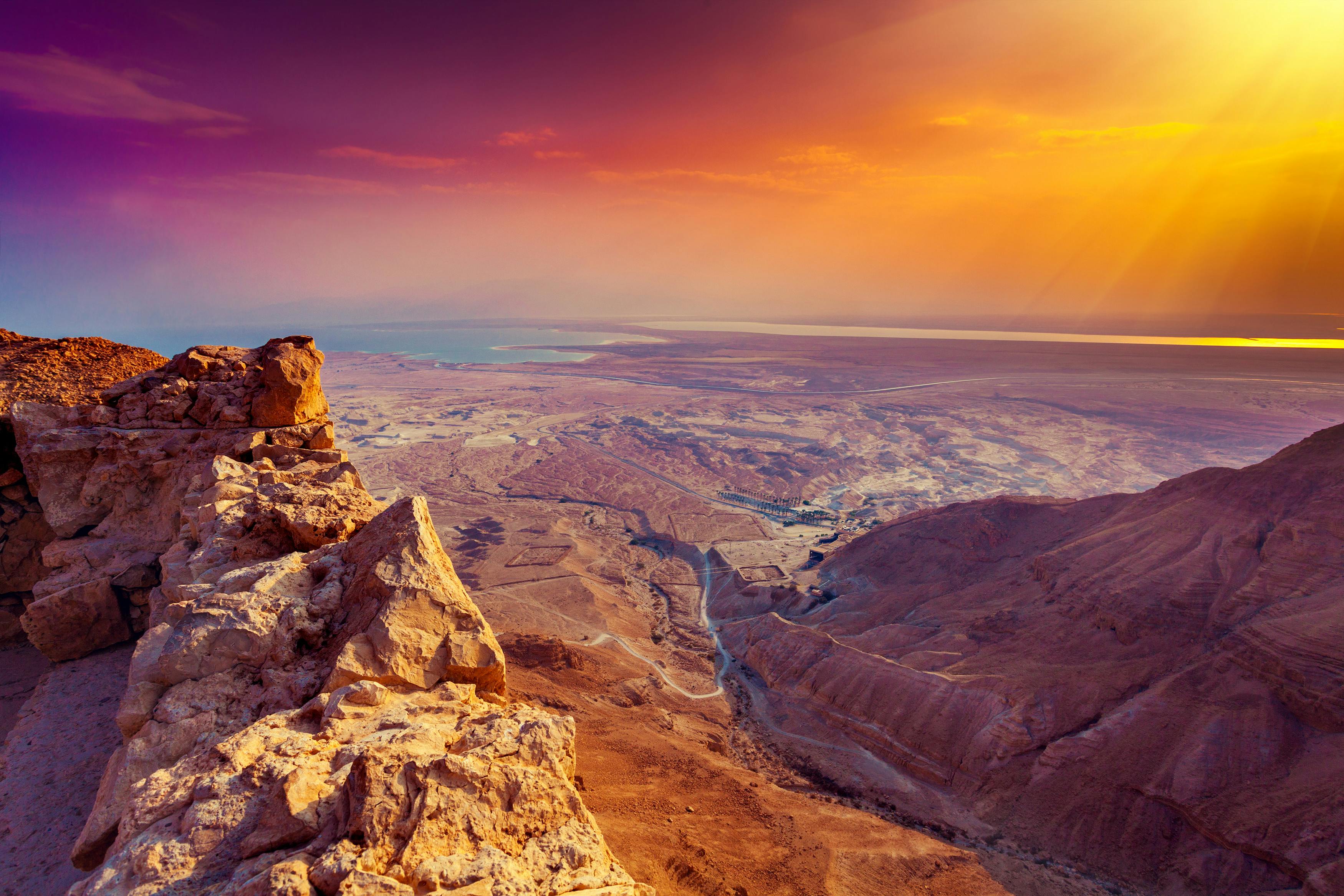 Tour di Masada all'alba da Tel Aviv