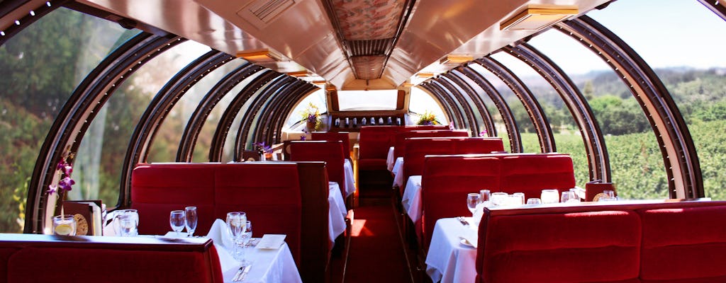 Experiência gastronômica do Napa Valley Wine Train Vista Dome