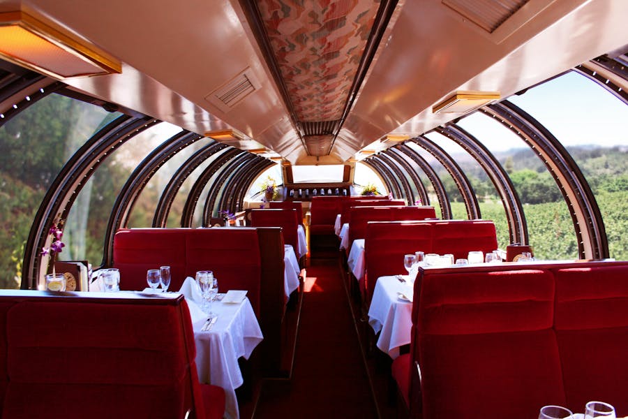 Napa Valley Wine Train Vista Dome dining experience