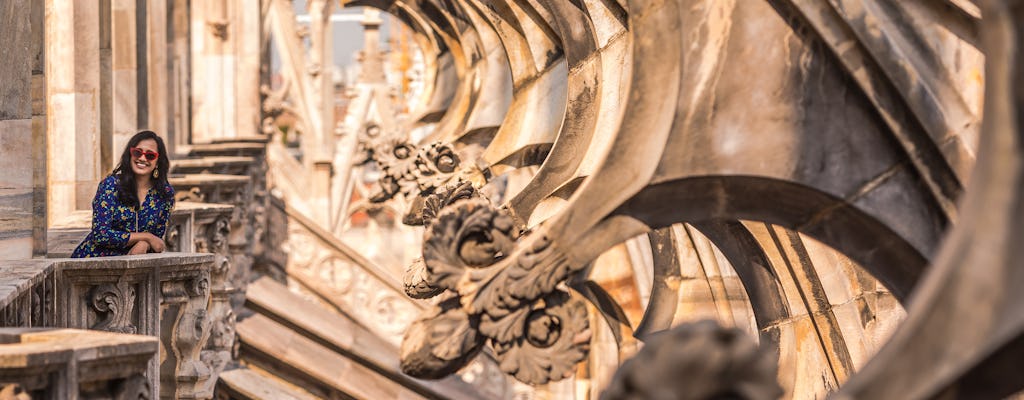 Acesso direto à catedral Duomo de Milão e visita guiada pelo terraço