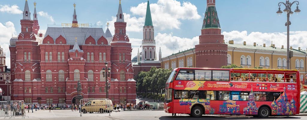 City Sightseeing hop-on hop-off bus tour of Moscow with river cruise option