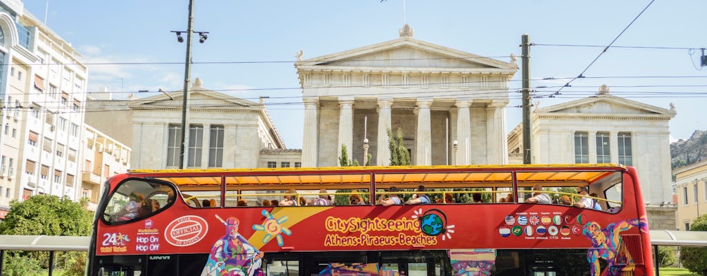 City Sightseeing hop-on hop-off bustour door Athene