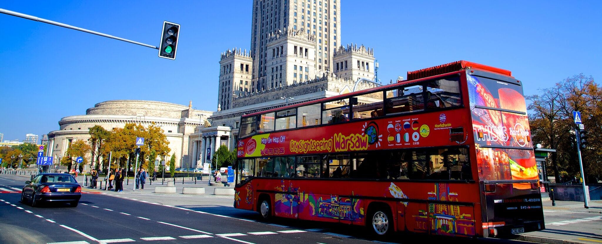 City Sightseeing hop-on hop-off bus tour of Warsaw
