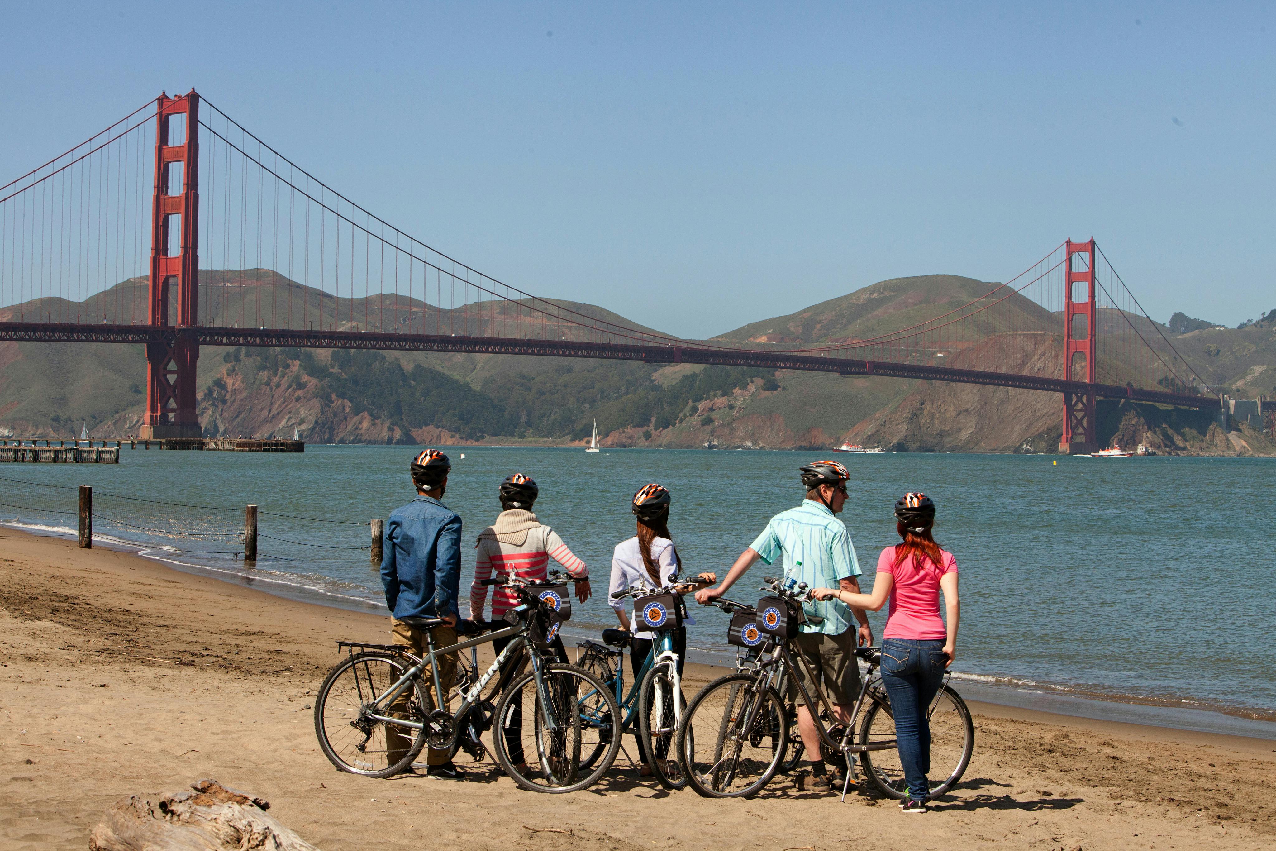 Golden Gate Bridge do wycieczki rowerowej z przewodnikiem Sausalito