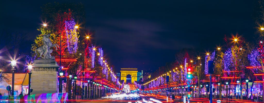 Christmas tour of the Champs Elysées and the Arc de Triomphe