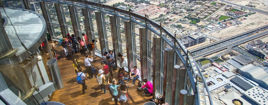 At The Top Burj Khalifa entrance with afternoon tea at Al Bayt