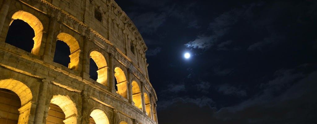 Fietstocht door Rome 's nachts met pizza stop