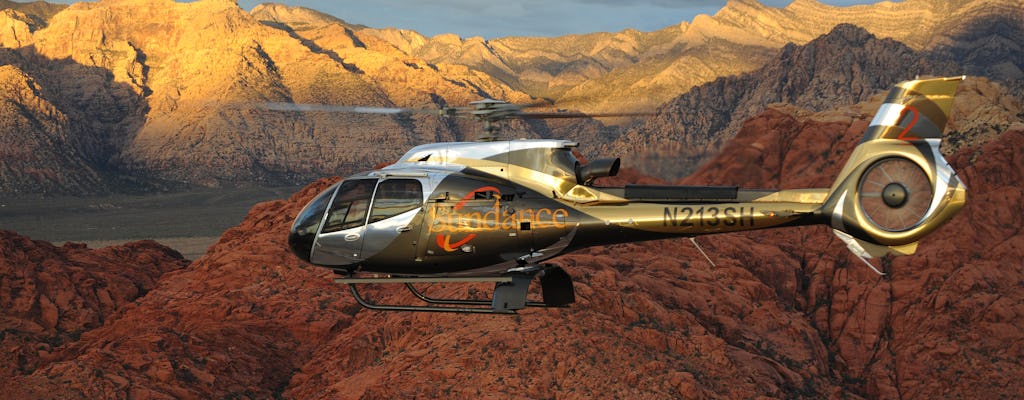 Excursão de helicóptero Red Rock Canyon com piquenique champanhe