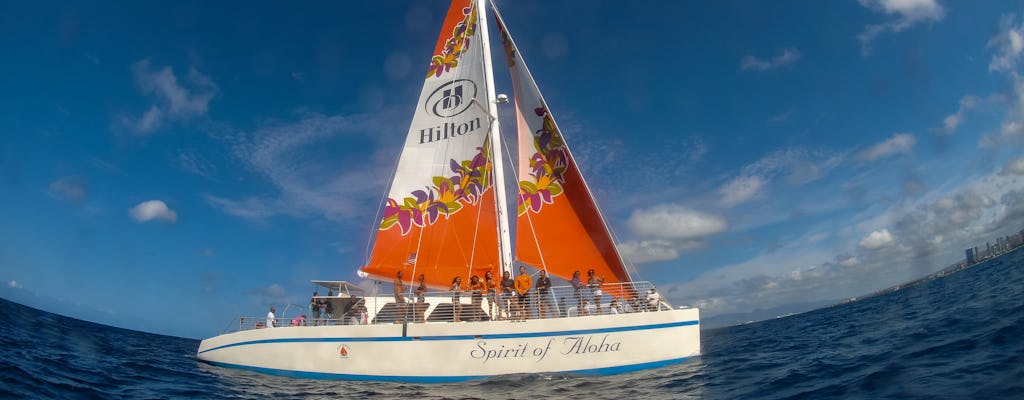 Excursão de catamarã e mergulho com snorkel no Havaí