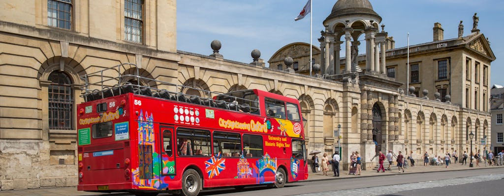 Visite d'Oxford en bus à arrêts multiples City Sightseeing avec la tour Carfax en option