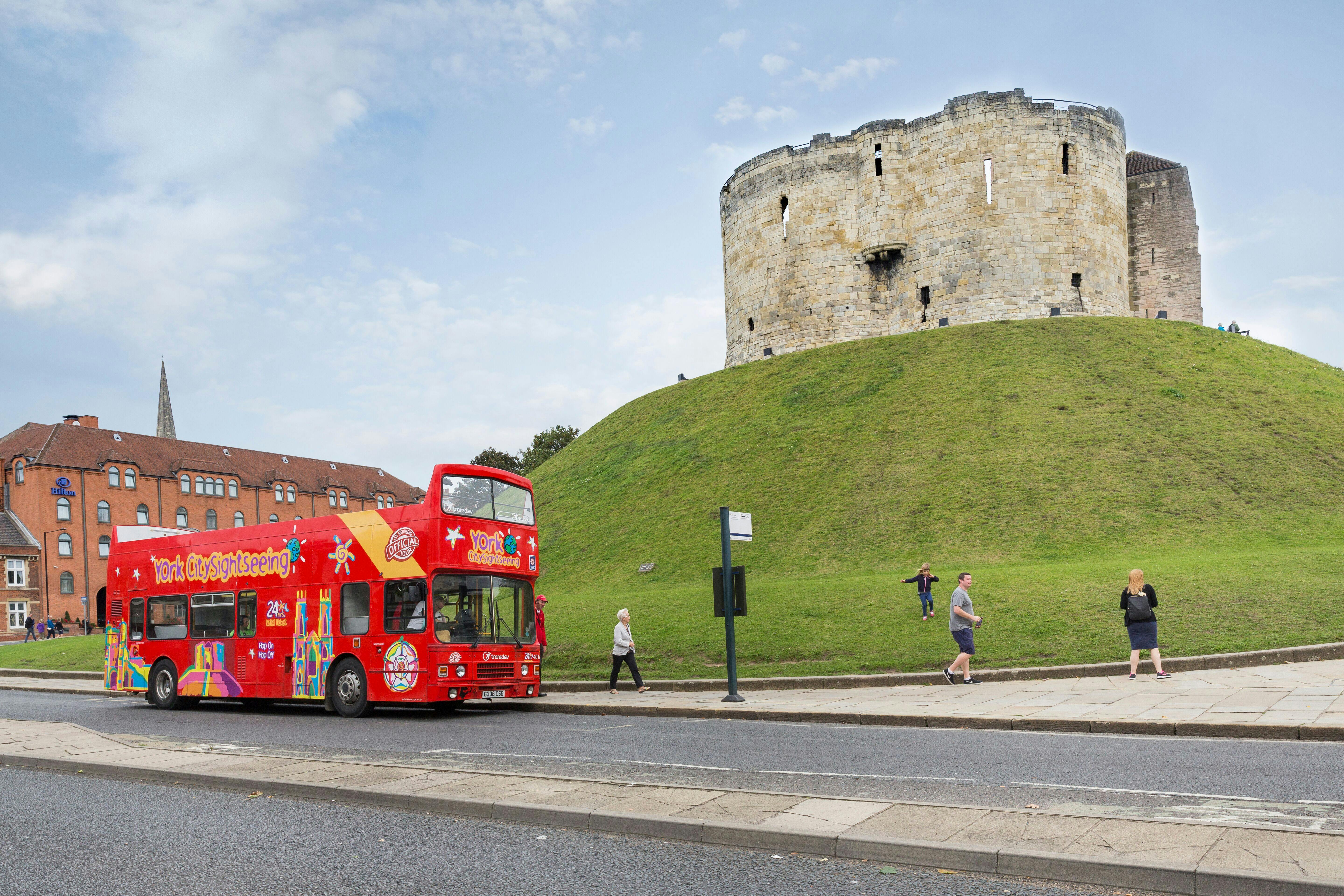 24-hour hop-on hop-off City Sightseeing bus tour of York
