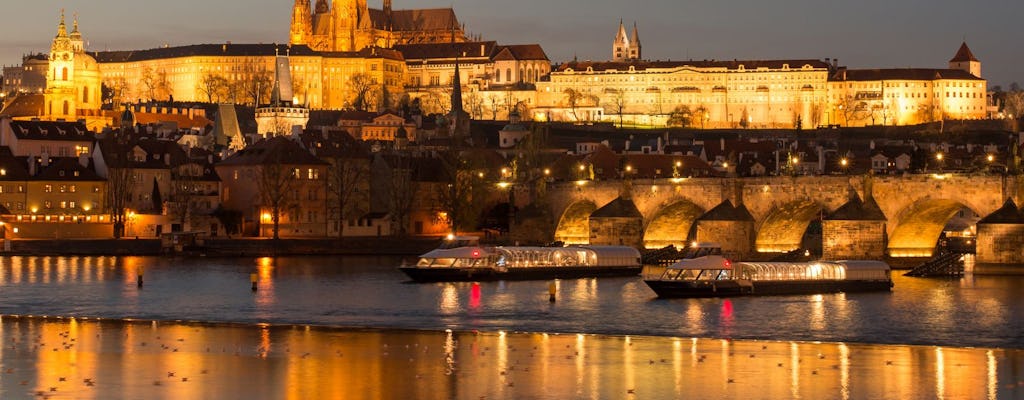 Three-hour Crystal dinner cruise in Prague