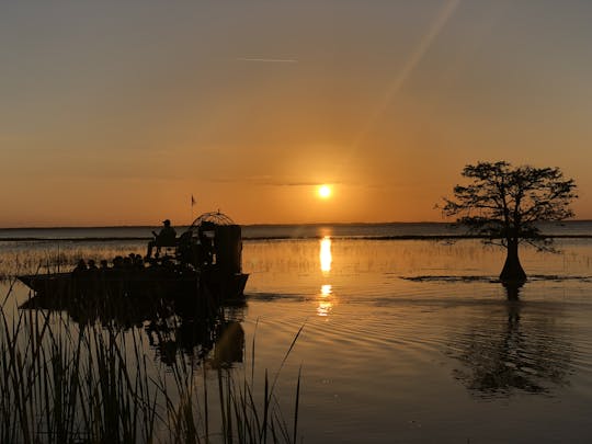 Excursion en hydroglisseur avec coucher du soleil dans les Everglades en Floride centrale avec entrée au parc